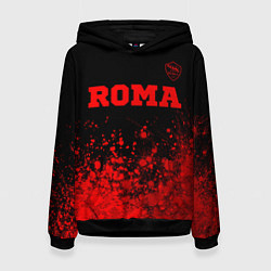 Толстовка-худи женская Roma - red gradient посередине, цвет: 3D-черный