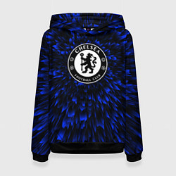 Толстовка-худи женская Chelsea blue energy, цвет: 3D-черный