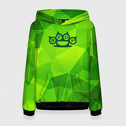 Толстовка-худи женская Five Finger Death Punch green poly, цвет: 3D-черный