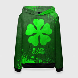 Толстовка-худи женская Black Clover - green gradient, цвет: 3D-черный