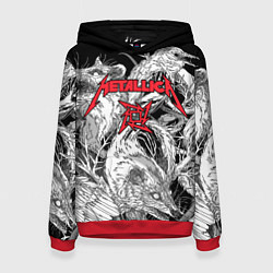 Толстовка-худи женская Metallica - rats and crows, цвет: 3D-красный