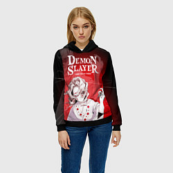 Толстовка-худи женская Гора Натагумо - демон паук, цвет: 3D-черный — фото 2
