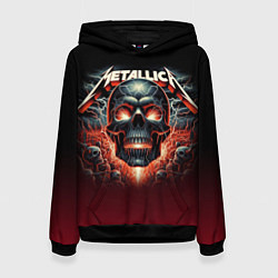 Женская толстовка Metallica - fire skull
