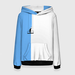 Толстовка-худи женская Моляр красит стену, цвет: 3D-черный