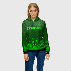 Толстовка-худи женская Everton - green gradient посередине, цвет: 3D-черный — фото 2