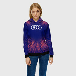 Толстовка-худи женская Audi red energy, цвет: 3D-черный — фото 2