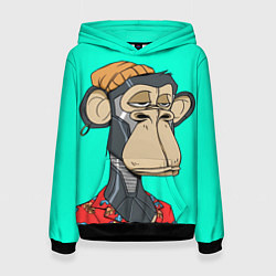 Толстовка-худи женская NFT ape steel, цвет: 3D-черный