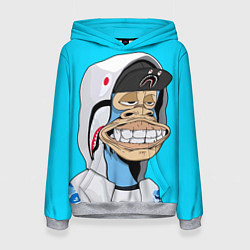 Толстовка-худи женская NFT ape in the hood, цвет: 3D-меланж