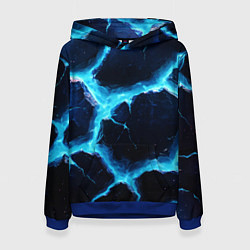 Женская толстовка Голубая потертая текстура с разломом