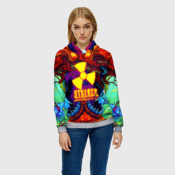 Толстовка-худи женская Stalker монстр чернобыля, цвет: 3D-меланж — фото 2