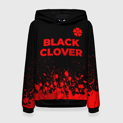 Женская толстовка Black Clover - red gradient посередине