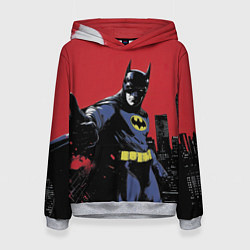 Толстовка-худи женская Бэтмен показывает класс, цвет: 3D-меланж