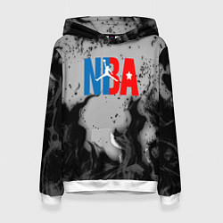 Толстовка-худи женская NASA неоновый огонь, цвет: 3D-белый