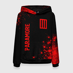 Женская толстовка Paramore - red gradient вертикально