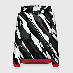 Женская толстовка Разводы белым на черном