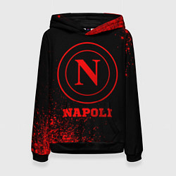 Толстовка-худи женская Napoli - red gradient, цвет: 3D-черный