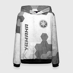 Толстовка-худи женская Yamaha - white gradient вертикально, цвет: 3D-черный
