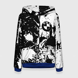 Женская толстовка BMW черно белые краски