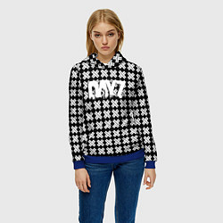 Толстовка-худи женская Dayz крестики, цвет: 3D-синий — фото 2