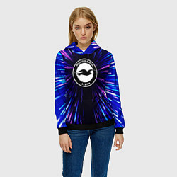 Толстовка-худи женская Brighton neon energy, цвет: 3D-черный — фото 2