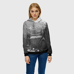 Толстовка-худи женская Jaguar - grey gradient, цвет: 3D-черный — фото 2