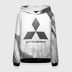 Толстовка-худи женская Mitsubishi - white gradient, цвет: 3D-черный