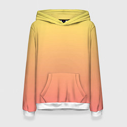 Женская толстовка Градиент нежный жёлто-розовый