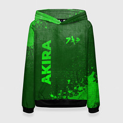 Толстовка-худи женская Akira - green gradient вертикально, цвет: 3D-черный
