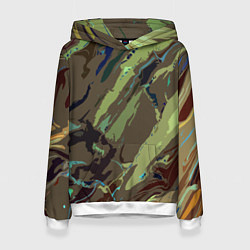 Женская толстовка Абстракция тон хаки