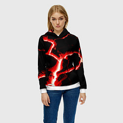 Толстовка-худи женская The rift, цвет: 3D-белый — фото 2