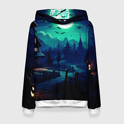 Толстовка-худи женская Day of the Dead - Хэллоуин, цвет: 3D-белый