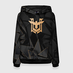 Толстовка-худи женская Free Fire golden poly, цвет: 3D-черный