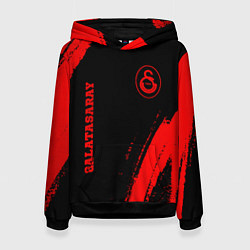 Толстовка-худи женская Galatasaray - red gradient вертикально, цвет: 3D-черный
