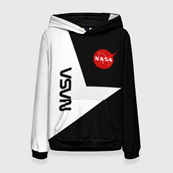 Толстовка-худи женская Nasa текстура геометрия, цвет: 3D-черный