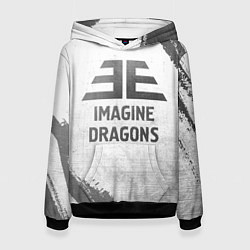Толстовка-худи женская Imagine Dragons - white gradient, цвет: 3D-черный