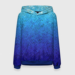 Женская толстовка Сине-голубой градиент текстура