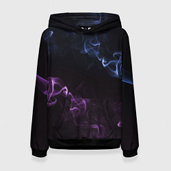 Толстовка-худи женская Color black blue pink, цвет: 3D-черный