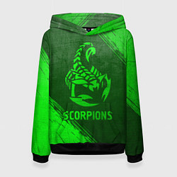Женская толстовка Scorpions - green gradient