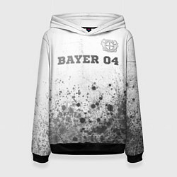 Толстовка-худи женская Bayer 04 - white gradient посередине, цвет: 3D-черный