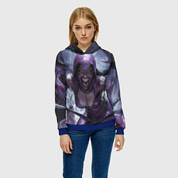 Толстовка-худи женская Милина без маски, цвет: 3D-синий — фото 2