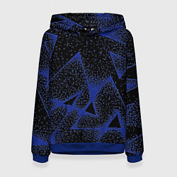 Толстовка-худи женская Triangles with dots, цвет: 3D-синий