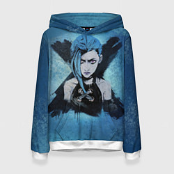 Толстовка-худи женская Джинкс, цвет: 3D-белый