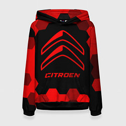 Толстовка-худи женская Citroen - red gradient, цвет: 3D-черный