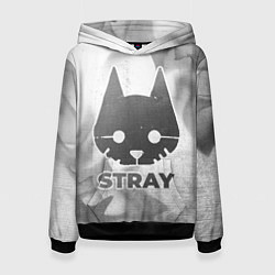 Толстовка-худи женская Stray - white gradient, цвет: 3D-черный