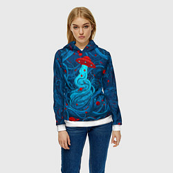 Толстовка-худи женская Контакт с хаосом, цвет: 3D-белый — фото 2