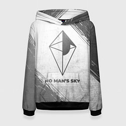 Толстовка-худи женская No Mans Sky - white gradient, цвет: 3D-черный