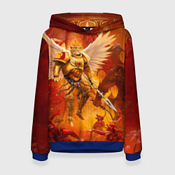 Толстовка-худи женская Кот примарх, цвет: 3D-синий