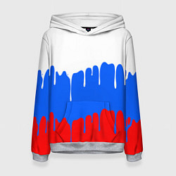 Толстовка-худи женская Патриот - флаг, цвет: 3D-меланж