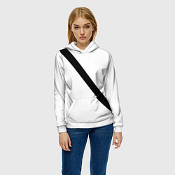 Толстовка-худи женская Ремень безопасности пассажирский, цвет: 3D-белый — фото 2