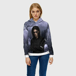 Толстовка-худи женская Bones в образе психа, цвет: 3D-белый — фото 2